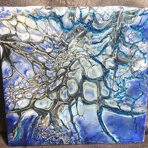 4.25" handpainted ceramic tile